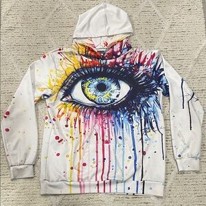Newcosplay Colorful Eye Graphic Hoodie